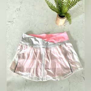 Lululemon Run Pace Skirt Dune and Bleached Coral Size 4 EUC